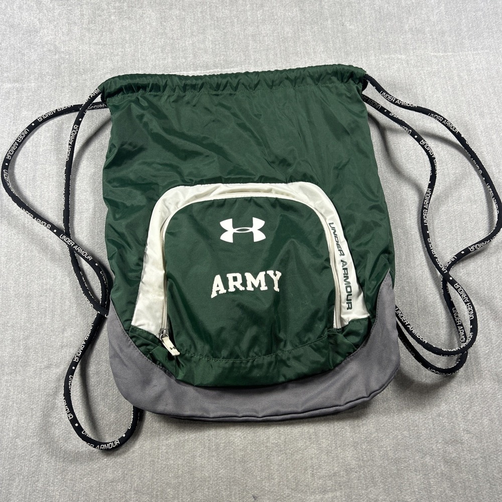 Under Armour army green Drawsting Gym Book Bag Bag Backpack